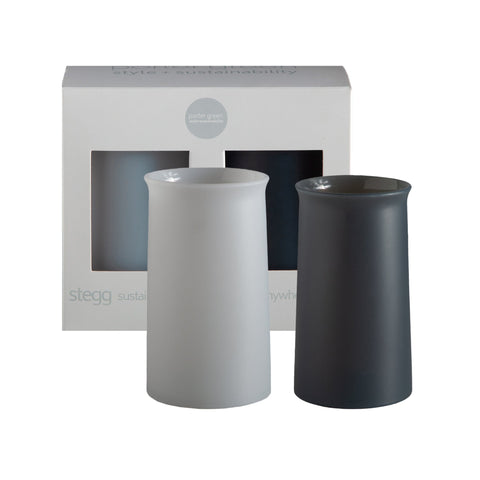 smoke + storm | stegg | silicone unbreakable highball glasses - porter green | style + sustainability