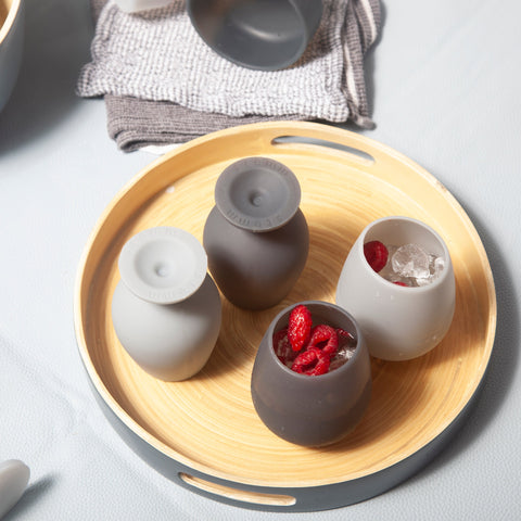 smoke + storm | stemm | silicone unbreakable wine glasses - porter green | style + sustainability