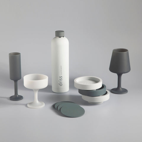 smoke + storm | swepp | silicone unbreakable wine glasses - porter green | style + sustainability