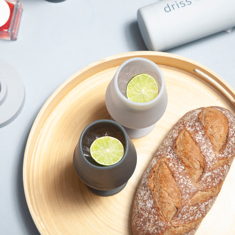 smoke + storm | swepp | silicone unbreakable wine glasses - porter green | style + sustainability