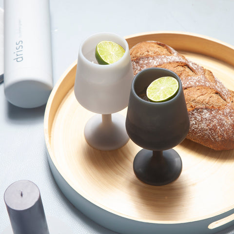 smoke + storm | swepp | silicone unbreakable wine glasses - porter green | style + sustainability