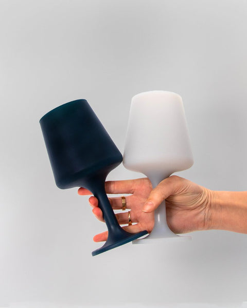 smoke + storm | swepp | silicone unbreakable wine glasses - porter green | style + sustainability