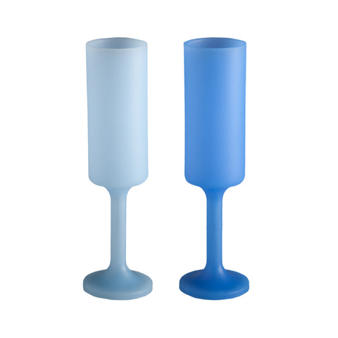 sky + kingfisher | seff | unbreakable silicone champagne flute | porter green, champagne flutes, unbreakable champagne flutes, champagne flute glasses, coloured champagne glasses, champagne flutes australia