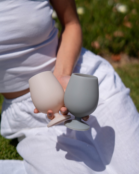 dove + stone | stemm | unbreakable silicone wine glasses | porter green, silicone wine glasses, unbreakable wine glasses, coloured wine glasses, picnic wine glasses, outdoor wine glasses