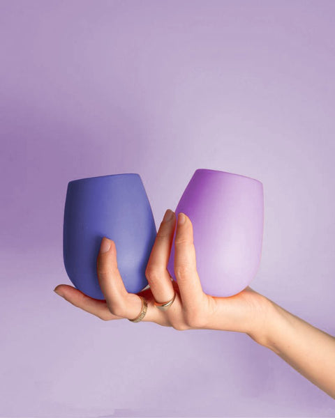 tanzanite + amethyst | fegg | silicone unbreakable glasses - porter green | style + sustainability