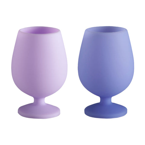 tanzanite + amethyst | stemm | silicone unbreakable wine glasses - porter green | style + sustainability