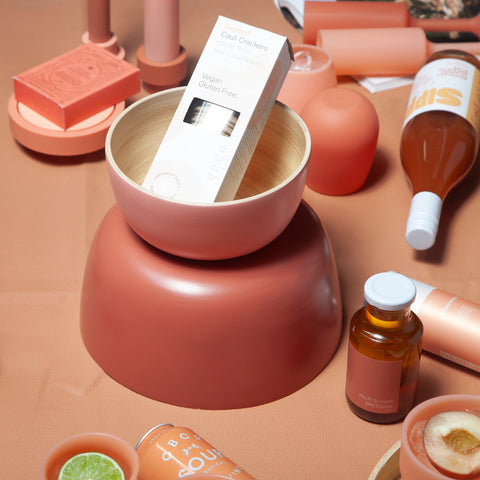 terra + peach | bebb | biodegradable bamboo bowls - porter green | style + sustainability