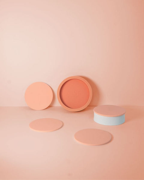 terra + peach | ciss | unbreakable silicone coasters - porter green | style + sustainability