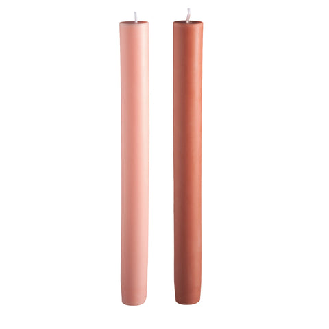 terra + peach | escc dinner candle | soy - blend unscented candles - porter green | style + sustainability