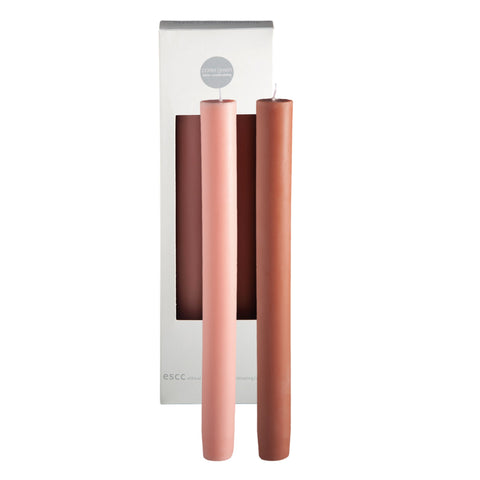 terra + peach | escc dinner candle | soy - blend unscented candles - porter green | style + sustainability