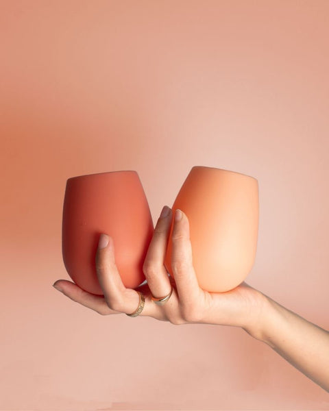 terra + peach | fegg | silicone unbreakable glasses - porter green | style + sustainability