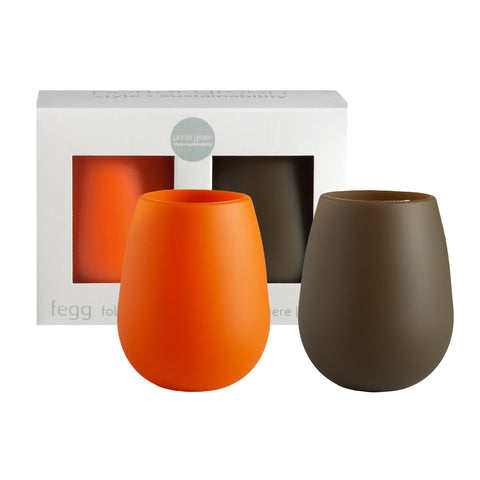 tobacco + turmeric | fegg | silicone unbreakable glasses - porter green | style + sustainability