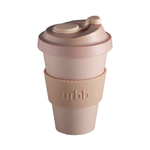 wheat + oat | urbb | biodegradable bamboo coffee cup | porter green, biodegradable coffee cups. bamboo coffee cup, reusable coffee cup australia, 12oz coffee cup, leak proof coffee cup