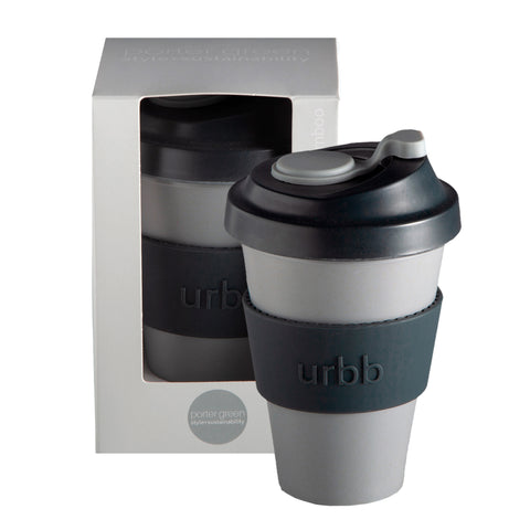 smoke + storm | urbb | biodegradable bamboo coffee cup | porter green, biodegradable coffee cups. bamboo coffee cup, reusable coffee cup australia, 12oz coffee cup, leak proof coffee cup