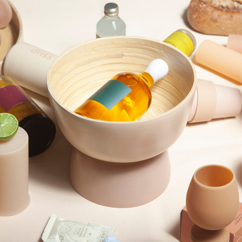 wheat + oat | bebb | biodegradable bamboo bowls - porter green | style + sustainability
