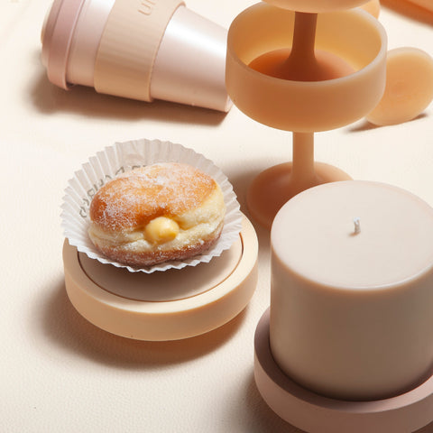wheat + oat | ciss | unbreakable silicone coasters - porter green | style + sustainability