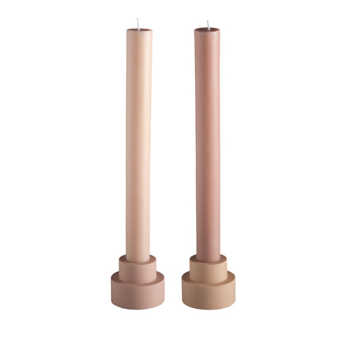 wheat + oat | escc dinner candle | soy - blend unscented candles - porter green | style + sustainability