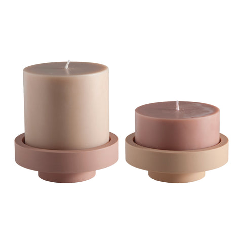 wheat + oat | escc lrg pillar candle | soy - blend unscented candles - porter green | style + sustainability