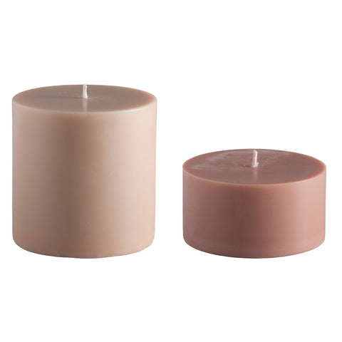 wheat + oat | escc lrg pillar candle | soy - blend unscented candles - porter green | style + sustainability