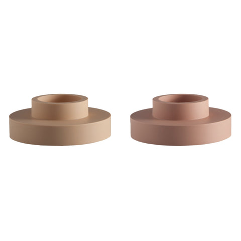 Wheat + Oat | Flipp Lrg | Silicone Unbreakable Candle Holder Set - porter green | style + sustainability