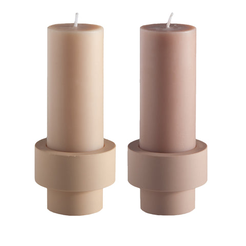 Wheat + Oat | Flipp Sml | Silicone Unbreakable Candle Holder Set - porter green | style + sustainability