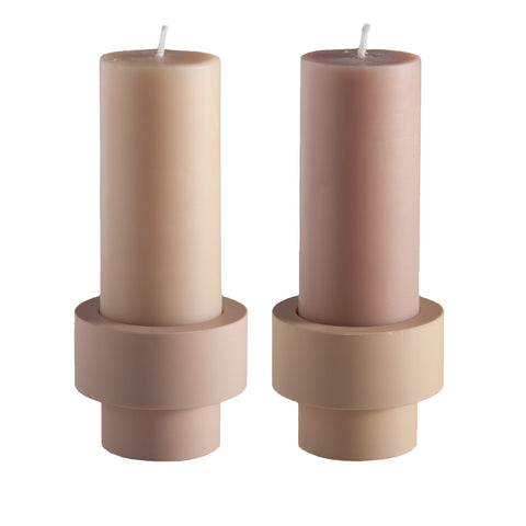 Wheat + Oat | Flipp Sml | Silicone Unbreakable Candle Holder Set - porter green | style + sustainability