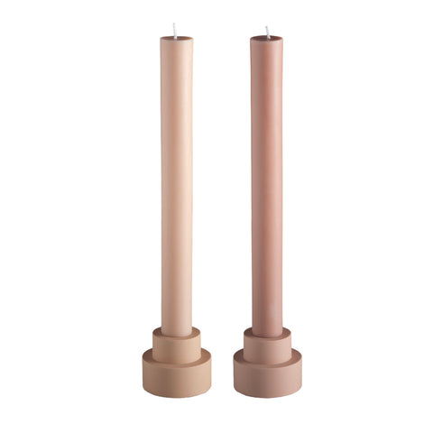 Wheat + Oat | Flipp Sml | Silicone Unbreakable Candle Holder Set - porter green | style + sustainability