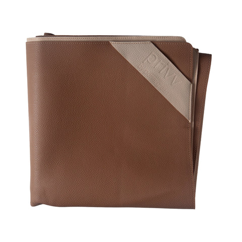 wheat + oat | privv | vegan leather waterproof picnic rug - porter green | style + sustainability
