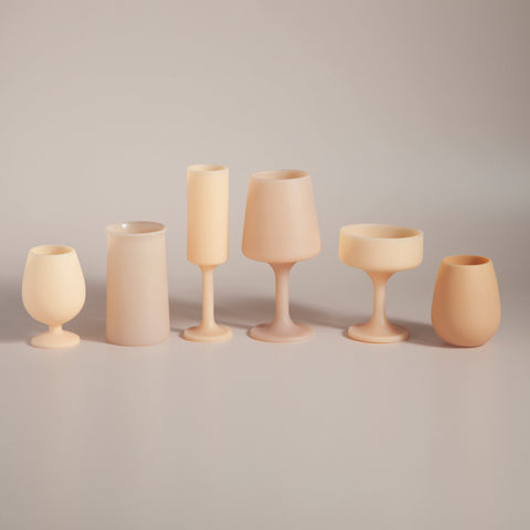 wheat + oat | seff | silicone unbreakable champagne flute - porter green | style + sustainability