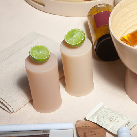 wheat + oat | stegg | silicone unbreakable highball glasses - porter green | style + sustainability