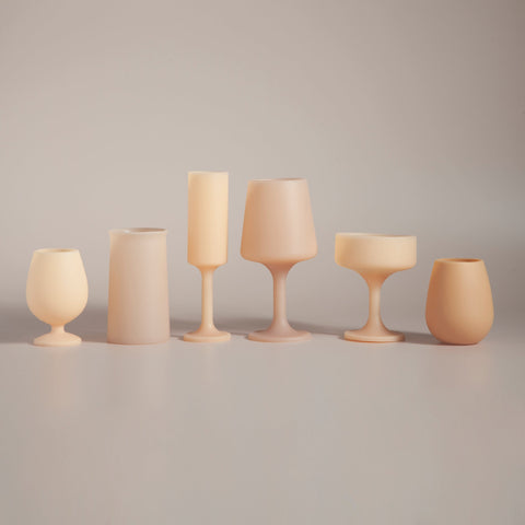 wheat + oat | swepp | silicone unbreakable wine glasses - porter green | style + sustainability
