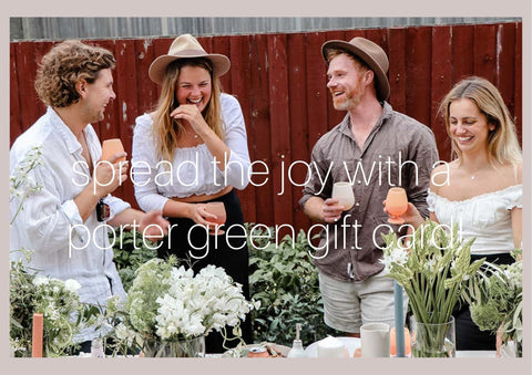 porter green | style + sustainability | gift card - porter green | stylish reusable products for a sustainable lifestyle